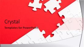  Presentation with puzzle - Presentation theme having puzzle background background and a red colored foreground