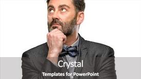  Presentation with beard - Slide deck enhanced with puzzle blanco - middle age man with beard background and a  colored foreground