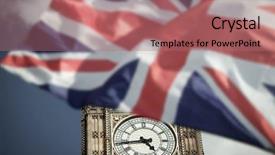  Presentation with brexit - PPT layouts featuring puzzle bridge - flags of uk and eu background and a  colored foreground
