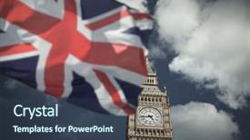  Presentation with brexit - Slides featuring puzzle bridge - flags of uk and eu background and a tawny brown colored foreground