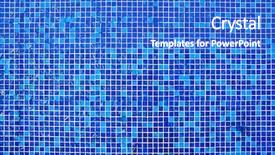  Presentation with mosaic - Presentation theme enhanced with puzzle cube - blue mosaic background background and a cobalt blue colored foreground