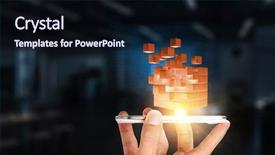  Presentation with cube - Cool new slides with puzzle cube - integrating new technologies backdrop and a wine colored foreground