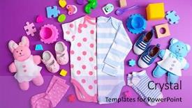  Presentation with kids - Colorful slides enhanced with puzzle cube - kids setting on purple background backdrop and a lilac colored foreground