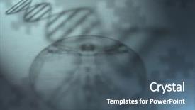  Presentation with dna - Audience pleasing theme consisting of puzzle dna strand and davinci backdrop and a ocean colored foreground