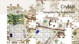  Presentation with change - Colorful slides enhanced with puzzle euros dollars backdrop and a lemonade colored foreground