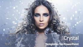  Presentation with digital health - Colorful presentation theme enhanced with wind up people - portrait of young and healthy backdrop and a ocean colored foreground