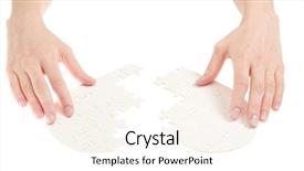  Presentation with heart puzzle - PPT theme with puzzle heart isolated background and a pink colored foreground