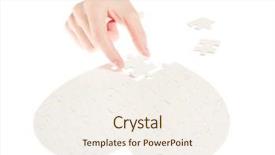  Presentation with heart puzzle - Colorful slides enhanced with puzzle heart isolated backdrop and a sky blue colored foreground