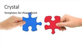  Presentation with puzzle - Theme with puzzle isolated on white background background and a white colored foreground