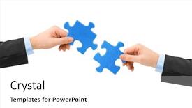  Presentation with puzzle - Colorful PPT layouts enhanced with puzzle isolated on white background backdrop and a white colored foreground