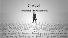  Presentation with solution - Colorful slide deck enhanced with puzzle leadership - elegant businessman looking backdrop and a light gray colored foreground