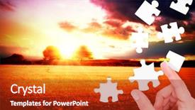  Presentation with crime scene finger print investigation - Colorful PPT theme enhanced with puzzle orange - businessman measuring something with his backdrop and a crimson colored foreground