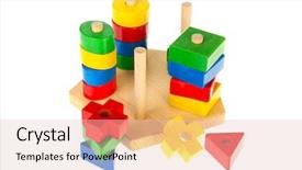  Presentation with baby jesus christmas rustic isolated - Beautiful presentation featuring puzzle orange - colorful wooden baby toys isolated backdrop and a  colored foreground