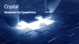  Presentation with puzzle piece steps - PPT theme featuring puzzle piece coming down background and a ocean colored foreground