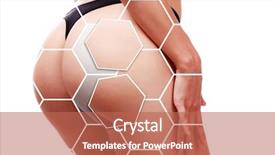  Presentation with skincare - Beautiful slide deck featuring puzzle piece perfect fit - closeup of beautiful woman buttocks backdrop and a coral colored foreground