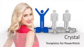 Presentation with composite - PPT theme consisting of puzzle piece perfect fit - composite image of smiling attractive background and a white colored foreground
