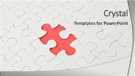  Presentation with puzzle - Beautiful theme featuring puzzle piece put into missing backdrop and a white colored foreground