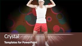  Presentation with memorial purple - Beautiful PPT layouts featuring puzzle piece training - geeky hipster posing in sportswear backdrop and a tawny brown colored foreground