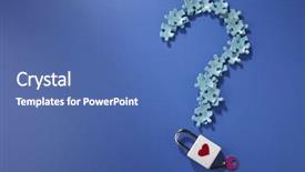  Presentation with blue puzzle pieces - Cool new theme with puzzle pieces form a question backdrop and a ocean colored foreground