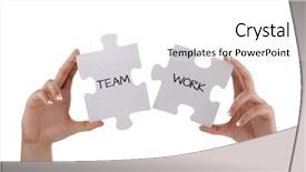  Presentation with together puzzle pieces - Presentation with puzzle pieces joining together background and a white colored foreground