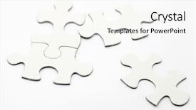  Presentation with puzzle pieces - Slides enhanced with puzzle pieces on white background background and a white colored foreground