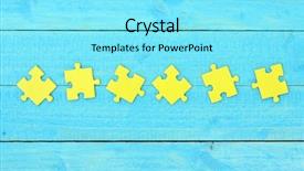  Presentation with puzzle pieces coming together - Amazing presentation theme having puzzle pieces on wooden table backdrop and a arctic colored foreground