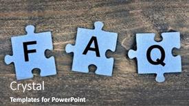  Presentation with puzzle pieces coming together - Amazing PPT layouts having puzzle pieces with term faq backdrop and a gray colored foreground