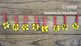  Presentation with circle puzzle pieces - Audience pleasing theme consisting of puzzle pieces with word problems backdrop and a gray colored foreground