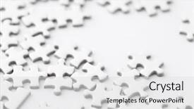  Presentation with puzzle pieces - Slide set with puzzle pieces background and a light gray colored foreground