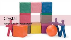  Presentation with decision - Presentation theme consisting of puzzle sphere - business teamwork - right decision background and a  colored foreground