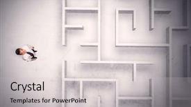  Presentation with maze - Amazing presentation theme having puzzle stocks - confused businessman standing backdrop and a light gray colored foreground