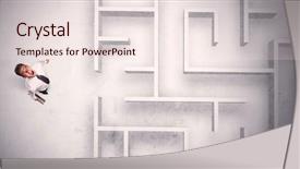  Presentation with maze - Cool new slides with puzzle stocks - confused businessman standing backdrop and a  colored foreground