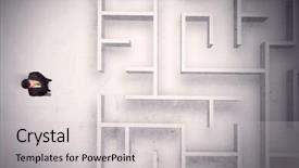  Presentation with businessman standing on maze - Colorful slide deck enhanced with puzzle stocks - confused businessman standing backdrop and a  colored foreground