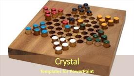  Presentation with chinese chinese - Audience pleasing PPT theme consisting of puzzle strategy 6 piece - chinese checkers wooden board isolated backdrop and a red colored foreground