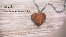  Presentation with heart shape tree - PPT theme with puzzle tree - beautiful necklace in shape background and a lemonade colored foreground