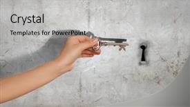  Presentation with human gland - Presentation theme consisting of puzzle unlock - close up image of human background and a light gray colored foreground