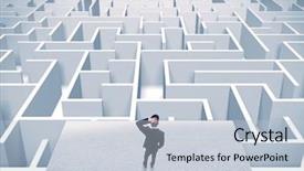  Presentation with square - Amazing PPT theme having puzzle white - elegant businessman standing backdrop and a lemonade colored foreground