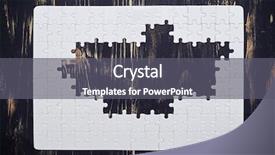  Presentation with jigsaw - Amazing PPT theme having puzzle with missing middle part backdrop and a gray colored foreground