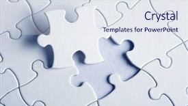  Presentation with jigsaw - Colorful PPT theme enhanced with puzzle with the missing piece backdrop and a  colored foreground