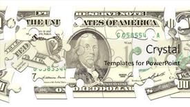  Presentation with floral border over white - Colorful slide set enhanced with puzzles over white background backdrop and a soft green colored foreground