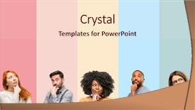  Presentation with big group people - Theme consisting of objections - cool group of people woman background and a lemonade colored foreground