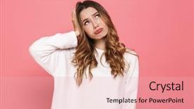  Presentation with headache - Amazing PPT layouts having girl suffering from a strong backdrop and a lemonade colored foreground