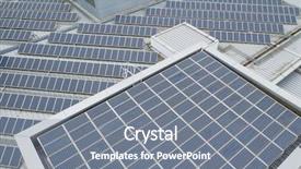  Presentation with solar system - Presentation theme with pv energy - solar panel system background and a  colored foreground