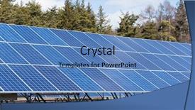  Presentation with solar power plant - Slides consisting of pv energy - solar power plant background and a teal colored foreground