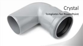  Presentation with connector - PPT theme having pvc piipe connector isolated background and a white colored foreground