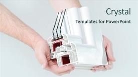  Presentation with pvc plastic - Presentation with pvc plastic window profile background and a sky blue colored foreground