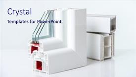  Presentation with pvc - PPT theme enhanced with pvc profile windows with triple background and a sky blue colored foreground