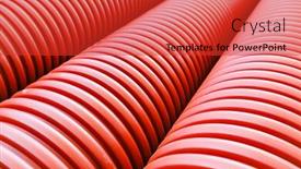  Presentation with pvc plastic - Colorful presentation enhanced with pvc-tubes-plastic-pipes-stacked backdrop and a red colored foreground