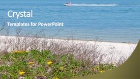  Presentation with personal - PPT theme featuring pwc - personal water craft in bay background and a light blue colored foreground