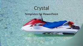  Presentation with blue crystal - Beautiful presentation featuring pwc - personal watercraft on crystal blue backdrop and a light blue colored foreground